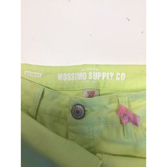 Mossimo Supply Junior's Women's Size 9 32x26 Skinny Lime Green Stretch Jeans - Picture 7 of 7